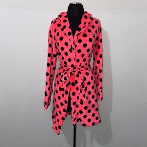 PINK VICTORIA'S SECRET PINK/WHITE POLKA DOT ROBE